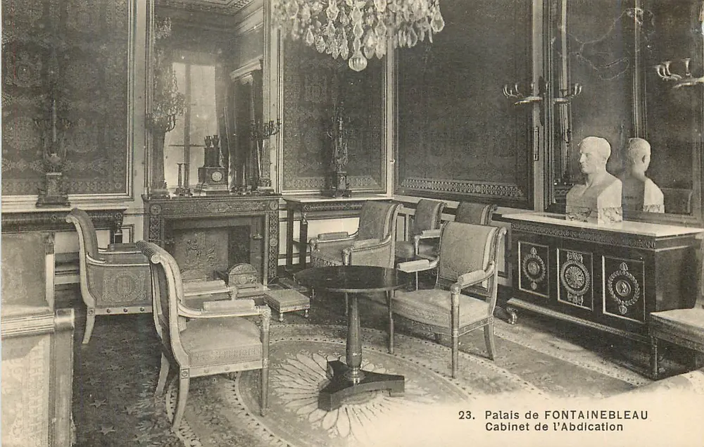 Schloss FONTAINEBLEAU — Cabinet de l'Abdication — Verlag nicht sichtbar, Seriennummer 23 - Vorderseite